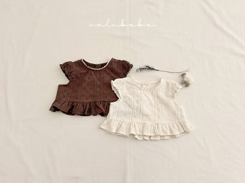 Valu Bebe - Korean Baby Fashion - #babygirlfashion - Bebe Frill Cap Blouse - 8
