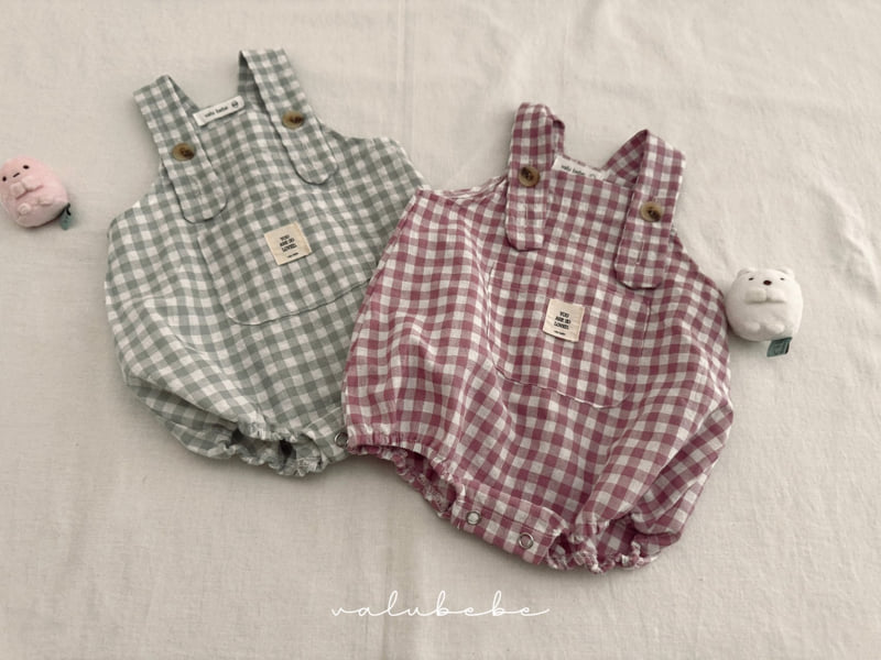 Valu Bebe - Korean Baby Fashion - #babygirlfashion - Sugar Check Overalls Suit - 9