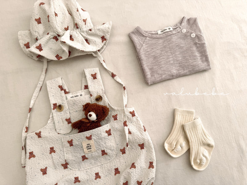 Valu Bebe - Korean Baby Fashion - #babygirlfashion - Mini Bear Overalls Suit - 11