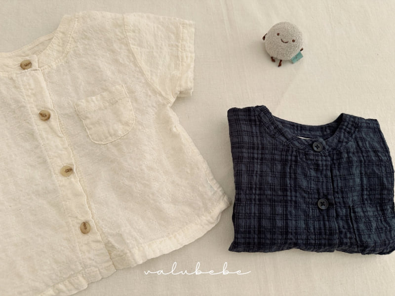 Valu Bebe - Korean Baby Fashion - #babylifestyle - Bebe Wrinkle Henley Neck Shirt - 9