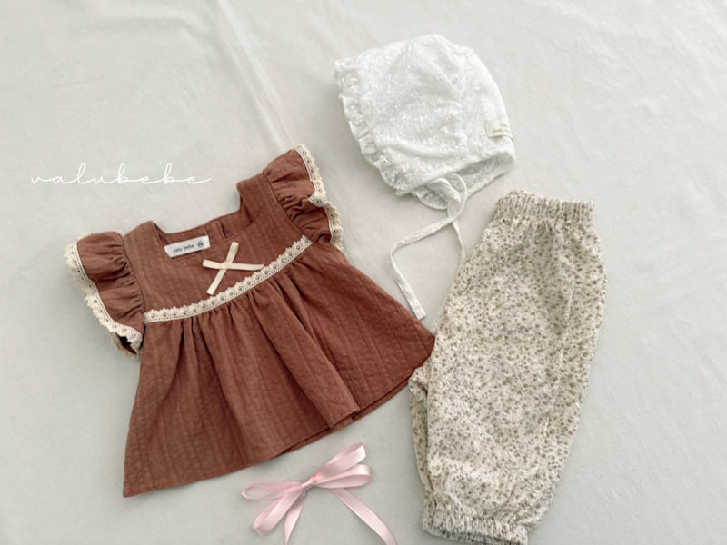 Valu Bebe - Korean Baby Fashion - #babylifestyle - Bebe Eyelet Ribbon Blouse 2 - 9