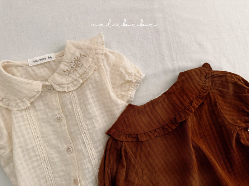Valu Bebe - Korean Baby Fashion - #babyoninstagram - Kids Holin Embroidery Blouse - 8