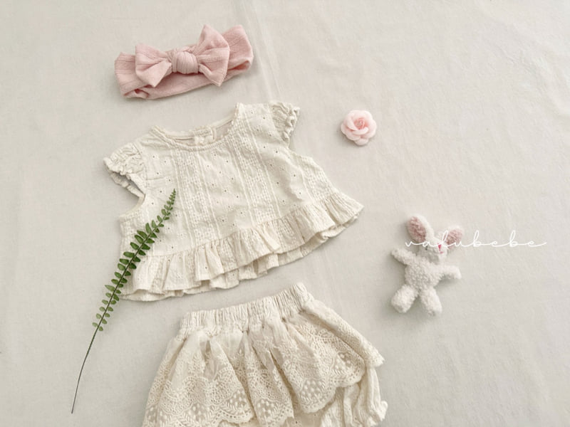 Valu Bebe - Korean Baby Fashion - #babyootd - Kids Frill Cap Blouse - 10