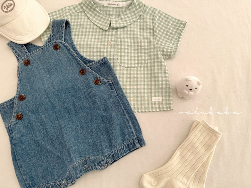 Valu Bebe - Korean Baby Fashion - #babyootd - Denim Overall Suit - 11