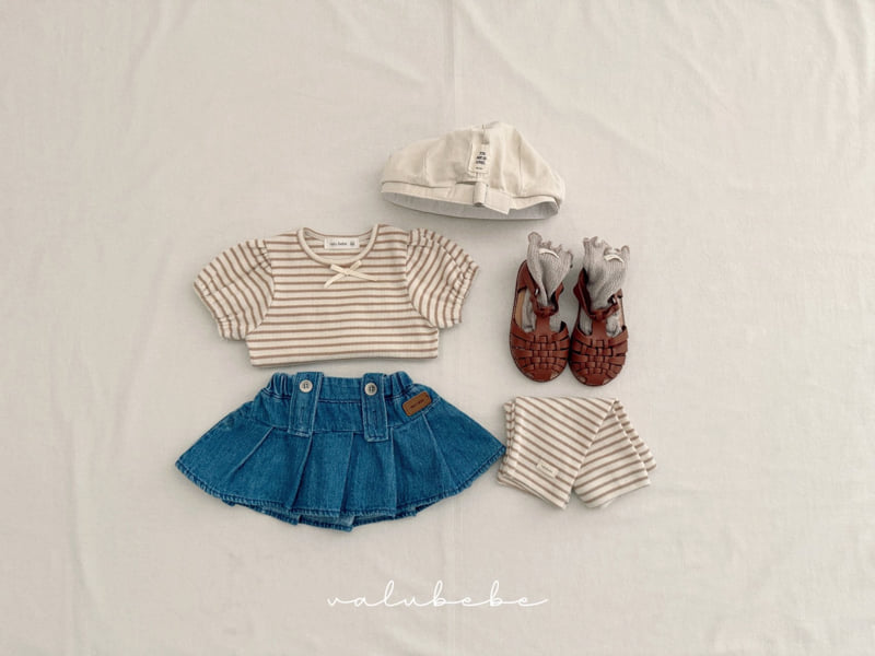 Valu Bebe - Korean Baby Fashion - #babyootd - Bebe Summer Stripe Leggings - 11