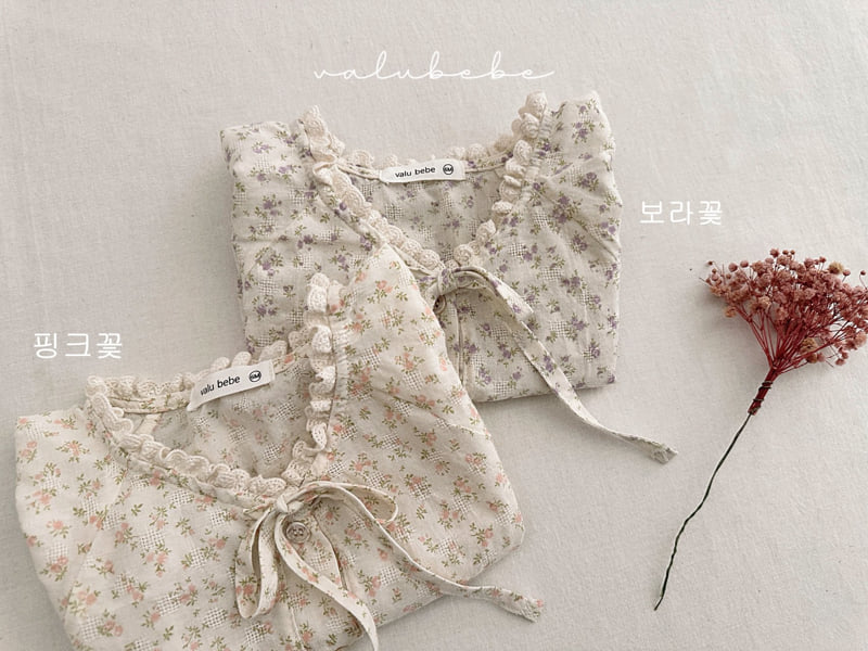 Valu Bebe - Korean Baby Fashion - #babyootd - Kids Flora Open Blouse - 8