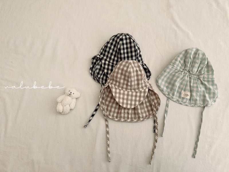 Valu Bebe - Korean Baby Fashion - #babyootd - Check Flap Cap - 7