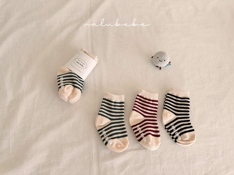 Valu Bebe - Korean Baby Fashion - #babyootd - Stripe Lip Socks