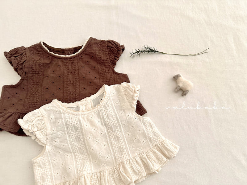 Valu Bebe - Korean Baby Fashion - #babyoutfit - Bebe Frill Cap Blouse - 12