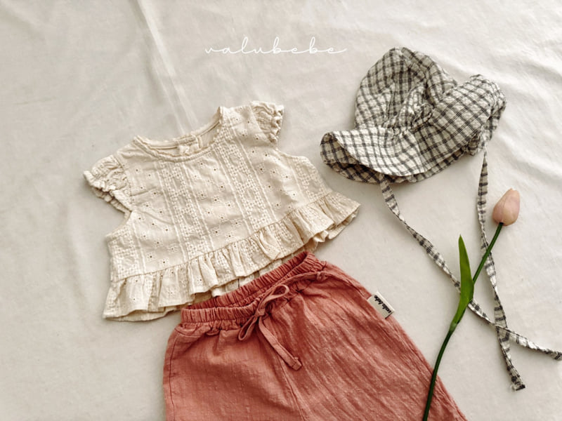 Valu Bebe - Korean Baby Fashion - #babyoutfit - Kids Frill Cap Blouse - 11