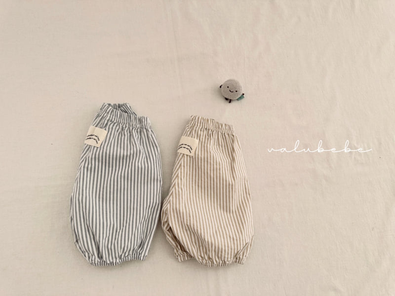 Valu Bebe - Korean Baby Fashion - #babyoutfit - Bebe Striped Banding Pants - 10