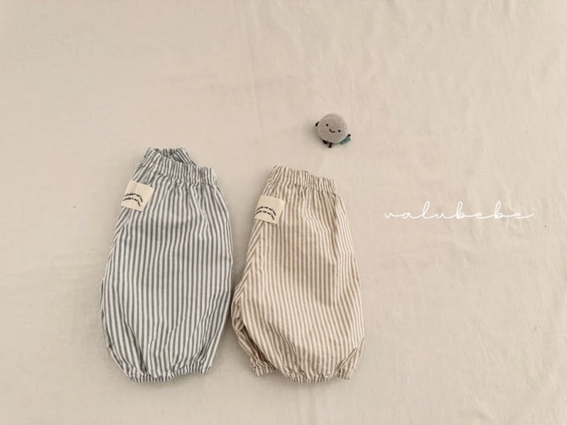 Valu Bebe - Korean Baby Fashion - #babyoutfit - Kids Striped Banding Pants - 10