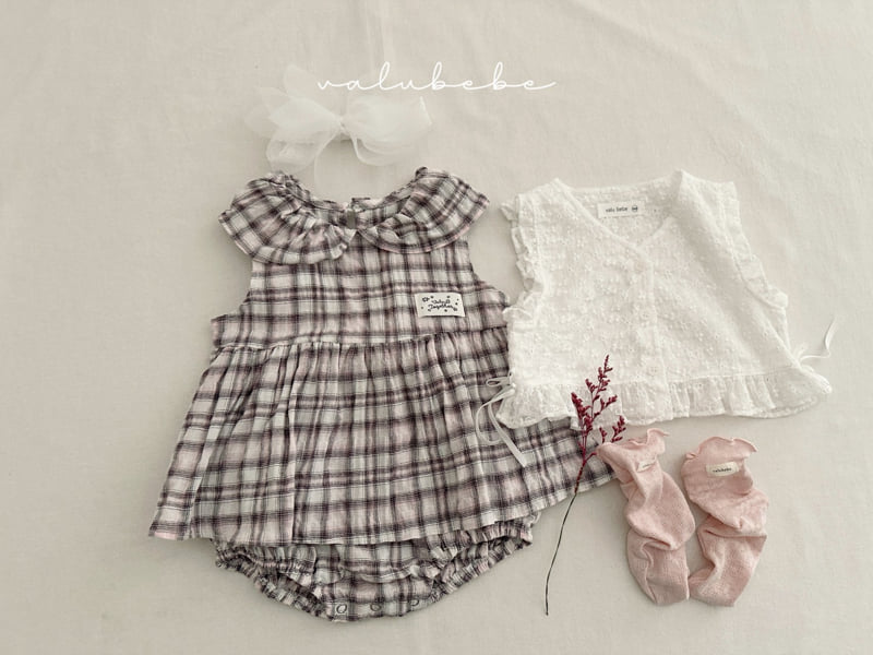 Valu Bebe - Korean Baby Fashion - #babyoutfit - Bebe Frill One-piece Suit - 8