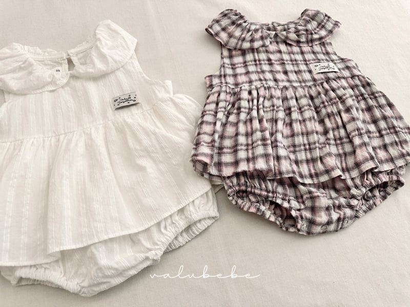 Valu Bebe - Korean Baby Fashion - #babyoutfit - Bebe Frill One-piece Suit - 9