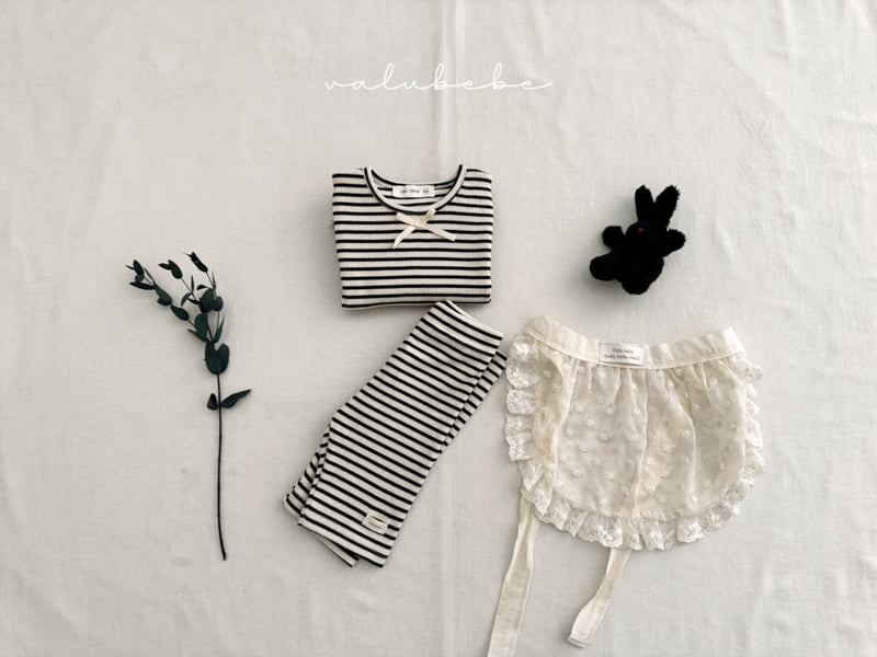 Valu Bebe - Korean Baby Fashion - #babyoutfit - Kids Summer Stripe Leggings - 12