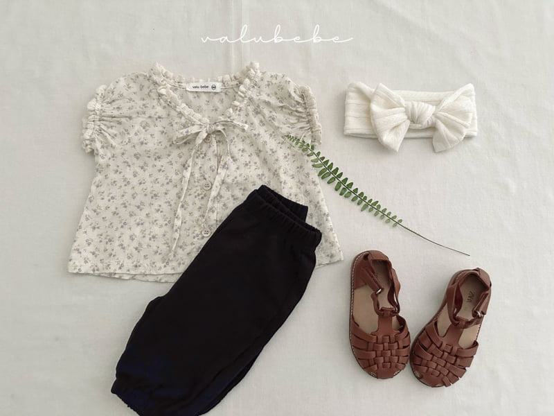 Valu Bebe - Korean Baby Fashion - #babyoutfit - Kids Flora Open Blouse - 10