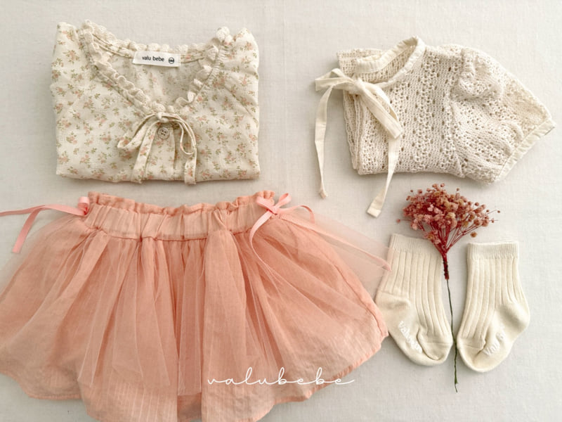 Valu Bebe - Korean Baby Fashion - #babyoutfit - Kids Flora Open Blouse - 9