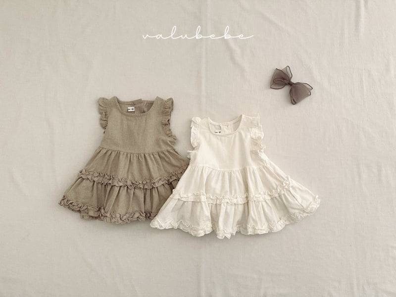 Valu Bebe - Korean Baby Fashion - #babyoutfit - Kids Emma Frill One-piece - 6