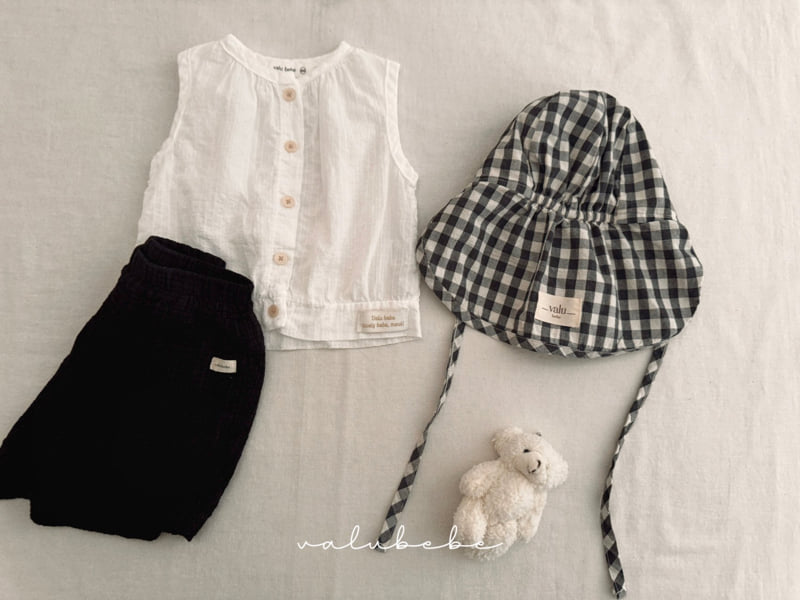 Valu Bebe - Korean Baby Fashion - #babyoutfit - Check Flap Cap - 9