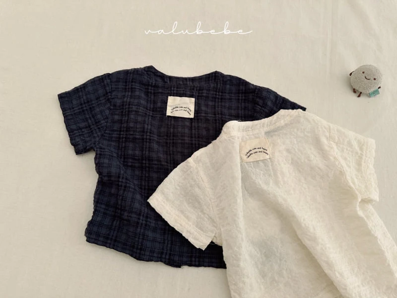 Valu Bebe - Korean Baby Fashion - #babyoutfit - Bebe Wrinkle Henley Neck Shirt - 12