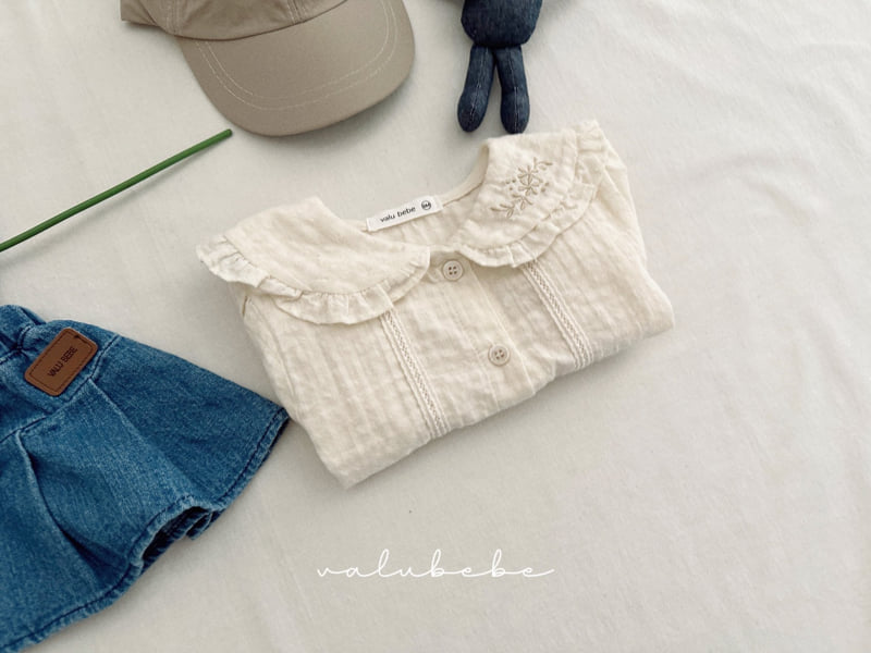 Valu Bebe - Korean Baby Fashion - #babyoutfit - Kids Holin Embroidery Blouse - 10