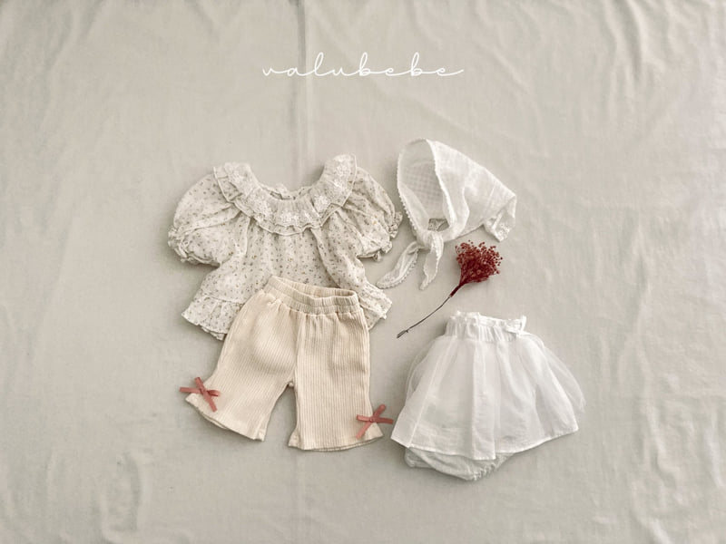 Valu Bebe - Korean Baby Fashion - #babyoutfit - Kids Flower Frill Blouse - 5