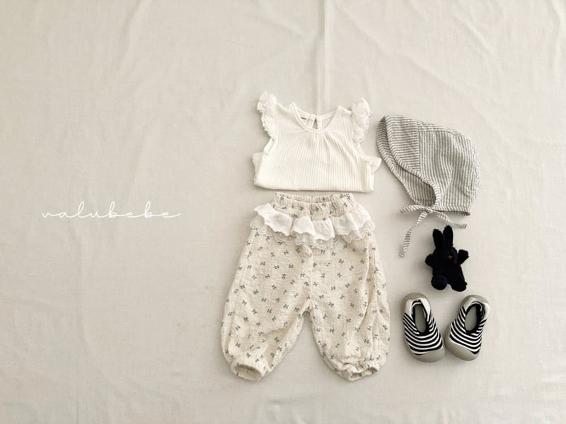 Valu Bebe - Korean Baby Fashion - #babyoutfit - Kids Baby Ribbon Lace Pants - 5