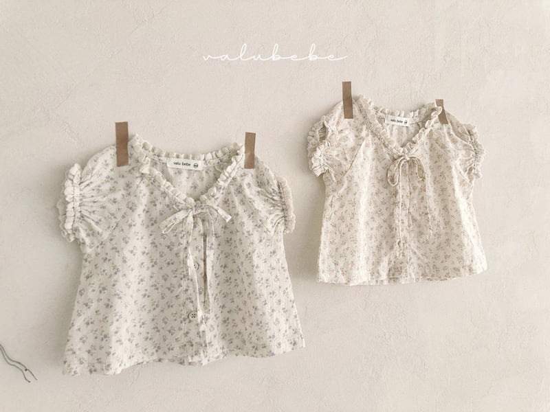 Valu Bebe - Korean Baby Fashion - #babywear - Bebe Flora Open Blouse - 12