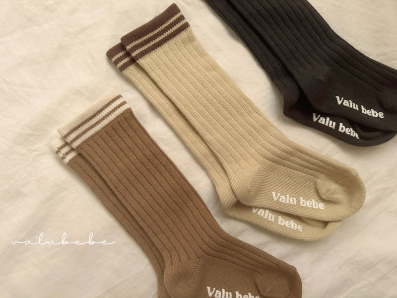 Valu Bebe - Korean Baby Fashion - #babywear - Rib Line Socks - 9