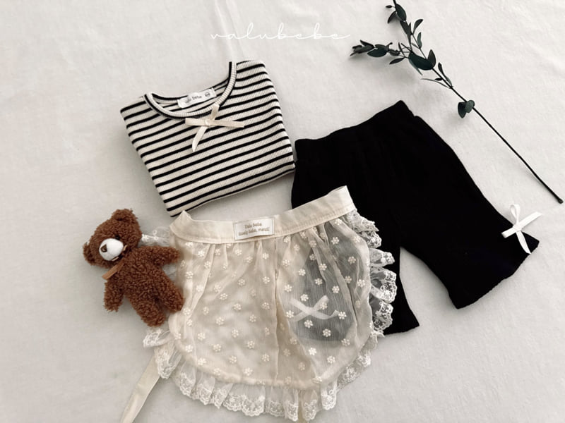 Valu Bebe - Korean Baby Fashion - #onlinebabyboutique - Kids Puff Stripe Tee - 12