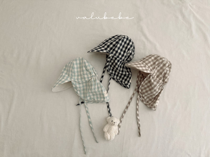 Valu Bebe - Korean Baby Fashion - #onlinebabyboutique - Check Flap Cap - 11