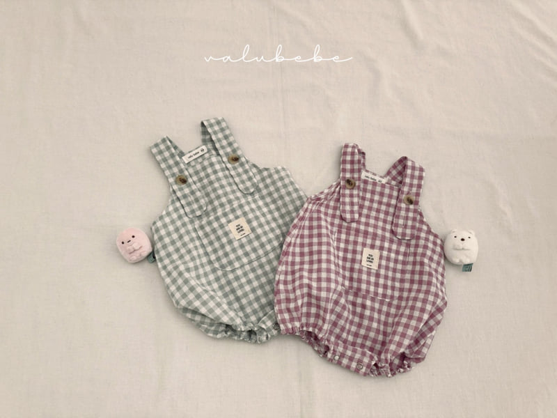 Valu Bebe - Korean Baby Fashion - #onlinebabyboutique - Sugar Check Overalls Suit
