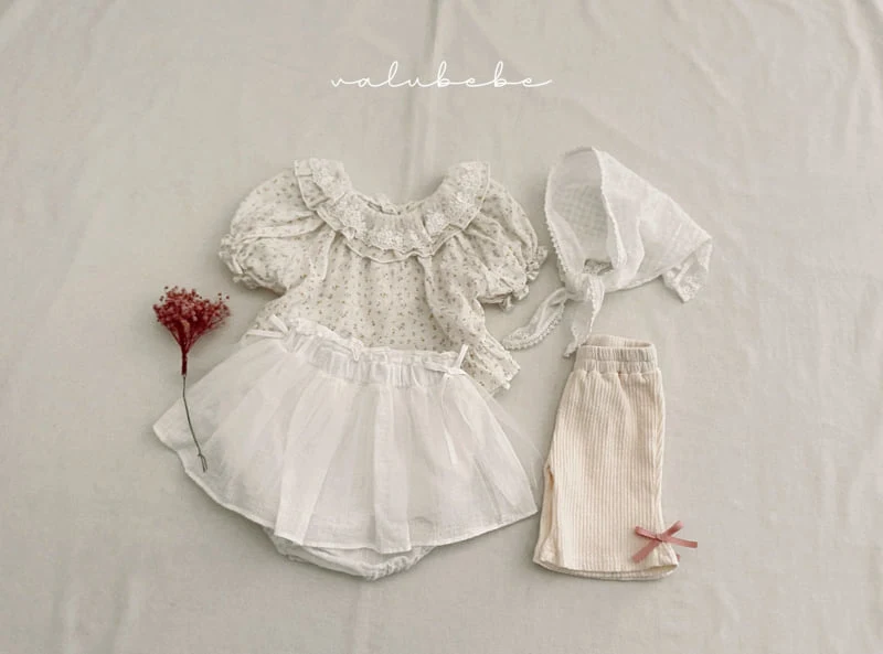 Valu Bebe - Korean Baby Fashion - #onlinebabyboutique - Bebe Flower Frill Blouse - 8