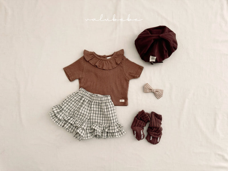 Valu Bebe - Korean Baby Fashion - #onlinebabyshop - Bebe Yoha Eyelet Ruffle Tee - 6