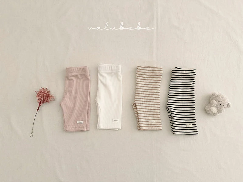 Valu Bebe - Korean Baby Fashion - #onlinebabyboutique - Bebe Summer Rib Leggings 2 - 4