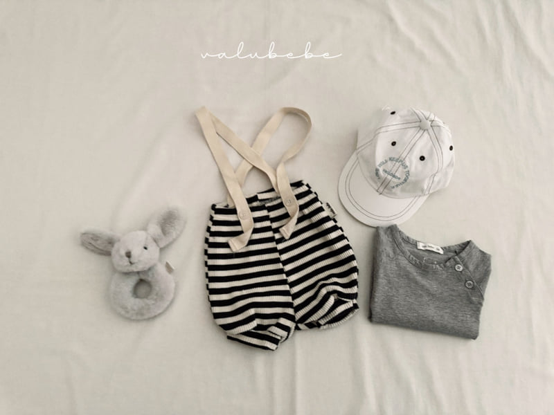 Valu Bebe - Korean Baby Fashion - #onlinebabyshop - Coffee Stripe Overalls - 5
