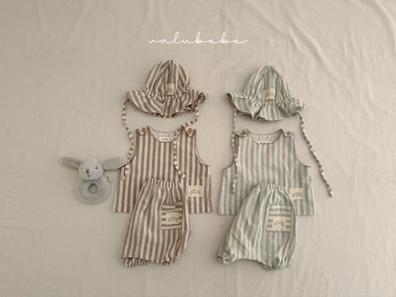 Valu Bebe - Korean Baby Fashion - #onlinebabyboutique - Fresh Stripe Vest - 4