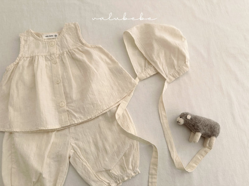 Valu Bebe - Korean Baby Fashion - #onlinebabyshop - Natural Bonnet Hat 2 - 8