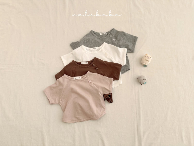 Valu Bebe - Korean Baby Fashion - #onlinebabyshop - Kids Basic Side Short Tee 2 - 6