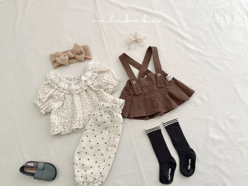 Valu Bebe - Korean Baby Fashion - #onlinebabyshop - Bebe Flower Frill Blouse - 9