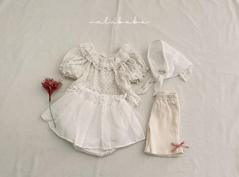 Valu Bebe - Korean Baby Fashion - #onlinebabyshop - Kids Flower Frill Blouse - 8