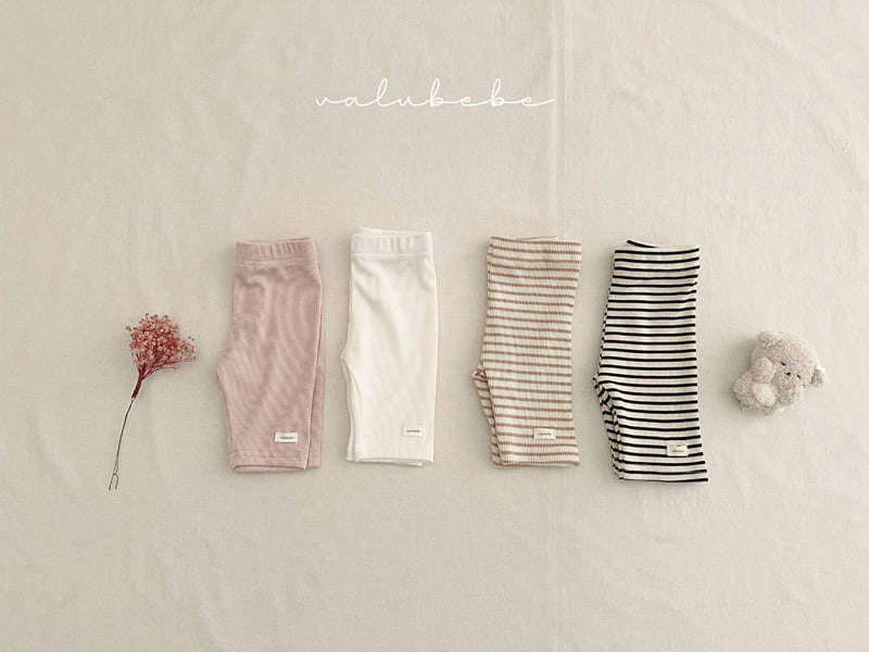 Valu Bebe - Korean Baby Fashion - #onlinebabyshop - Kids Summer Rib Leggings 2 - 4