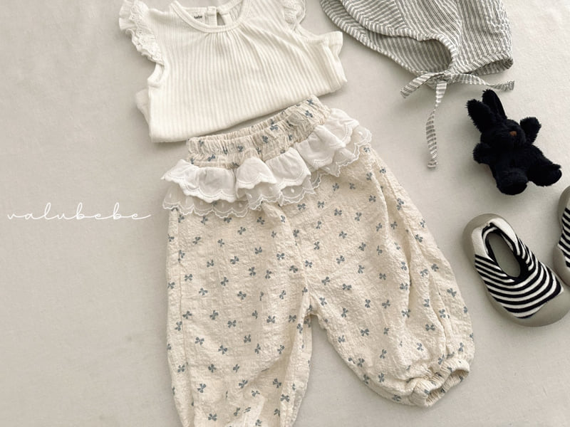 Valu Bebe - Korean Baby Fashion - #smilingbaby - Bebe Baby Ribbon Lace Pants - 10