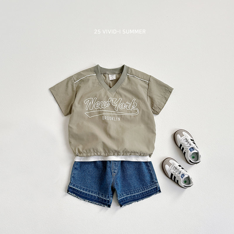 Vivid I - Korean Children Fashion - #Kfashion4kids - Drawstring Short Sleeve Tee - 12