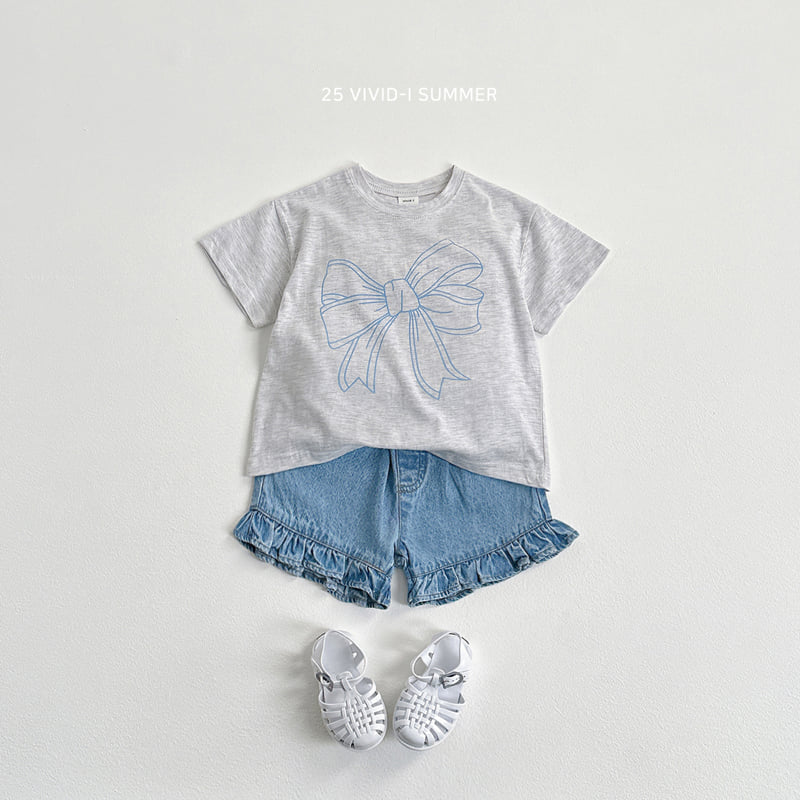 Vivid I - Korean Children Fashion - #Kfashion4kids - Princess Frill Denim Shorts - 9