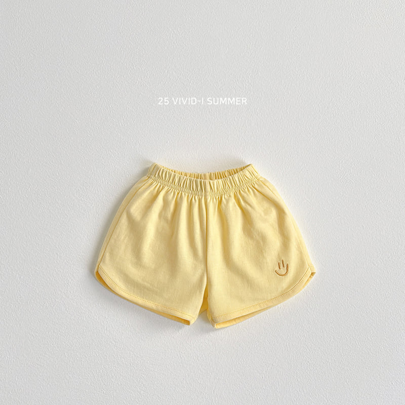 Vivid I - Korean Children Fashion - #kidzfashiontrend - Face Embroidery Shorts - 4