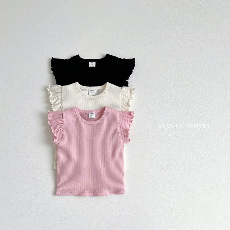 Vivid I - Korean Children Fashion - #Kfashion4kids - Princess Frill Sleeveless Tee - 3