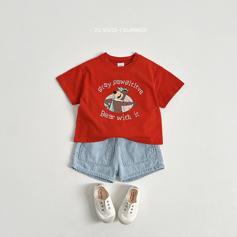 Vivid I - Korean Children Fashion - #Kfashion4kids - Crack Bear Tee - 9