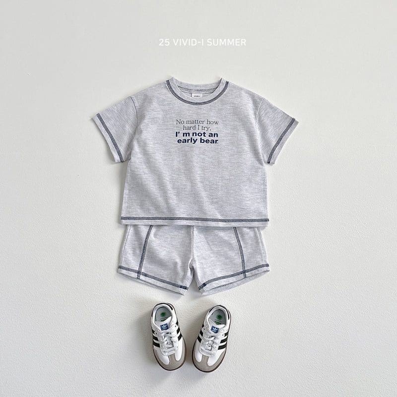 Vivid I - Korean Children Fashion - #Kfashion4kids - Short Sleeve Stitch Set - 6