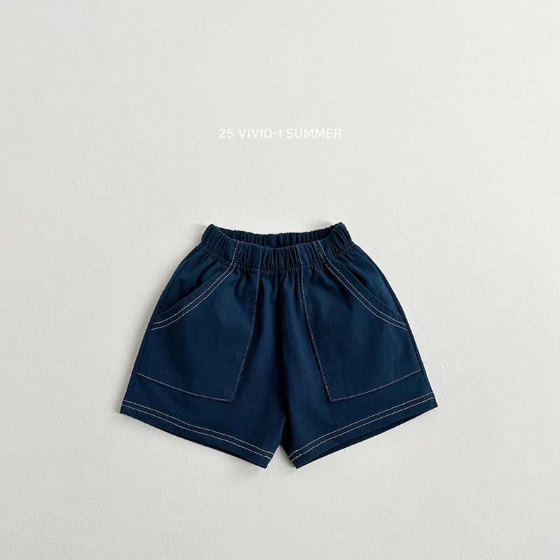 Vivid I - Korean Children Fashion - #Kfashion4kids - Cotton Stitch Pocket Shorts - 5